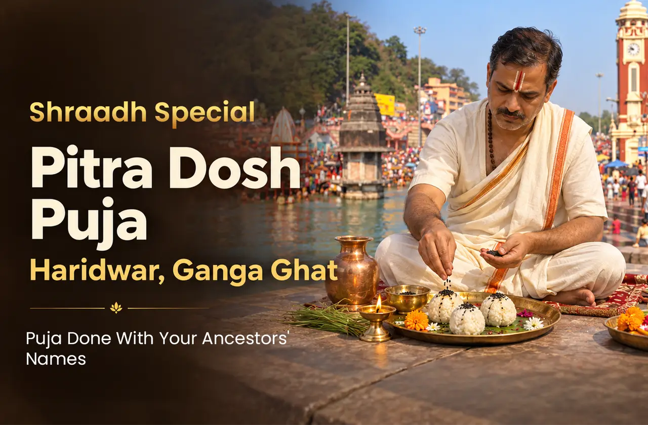Pitra Dosh Nivaran Puja with Pind Daan and Tarpan near Ganga Ghat, Haridwar